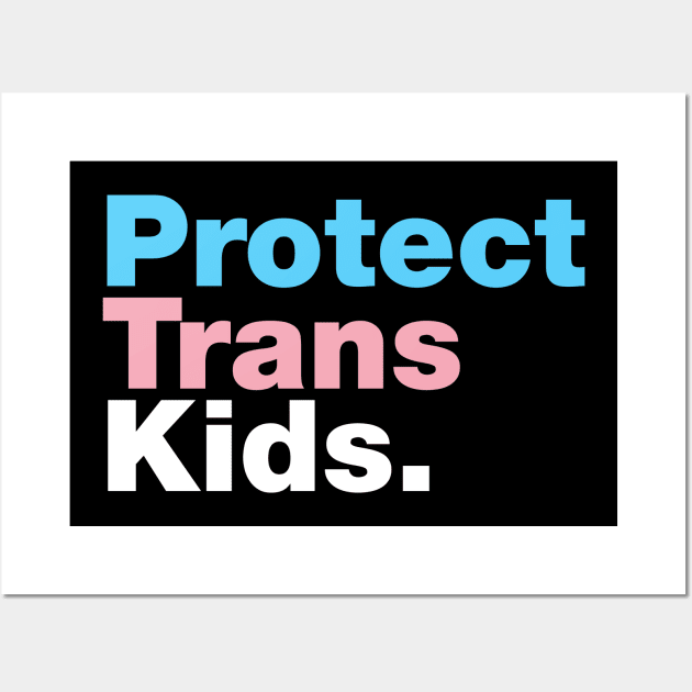 Protect Trans Kids Flag Wall Art by fishbiscuit